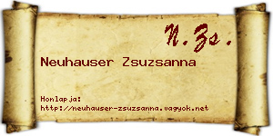 Neuhauser Zsuzsanna névjegykártya